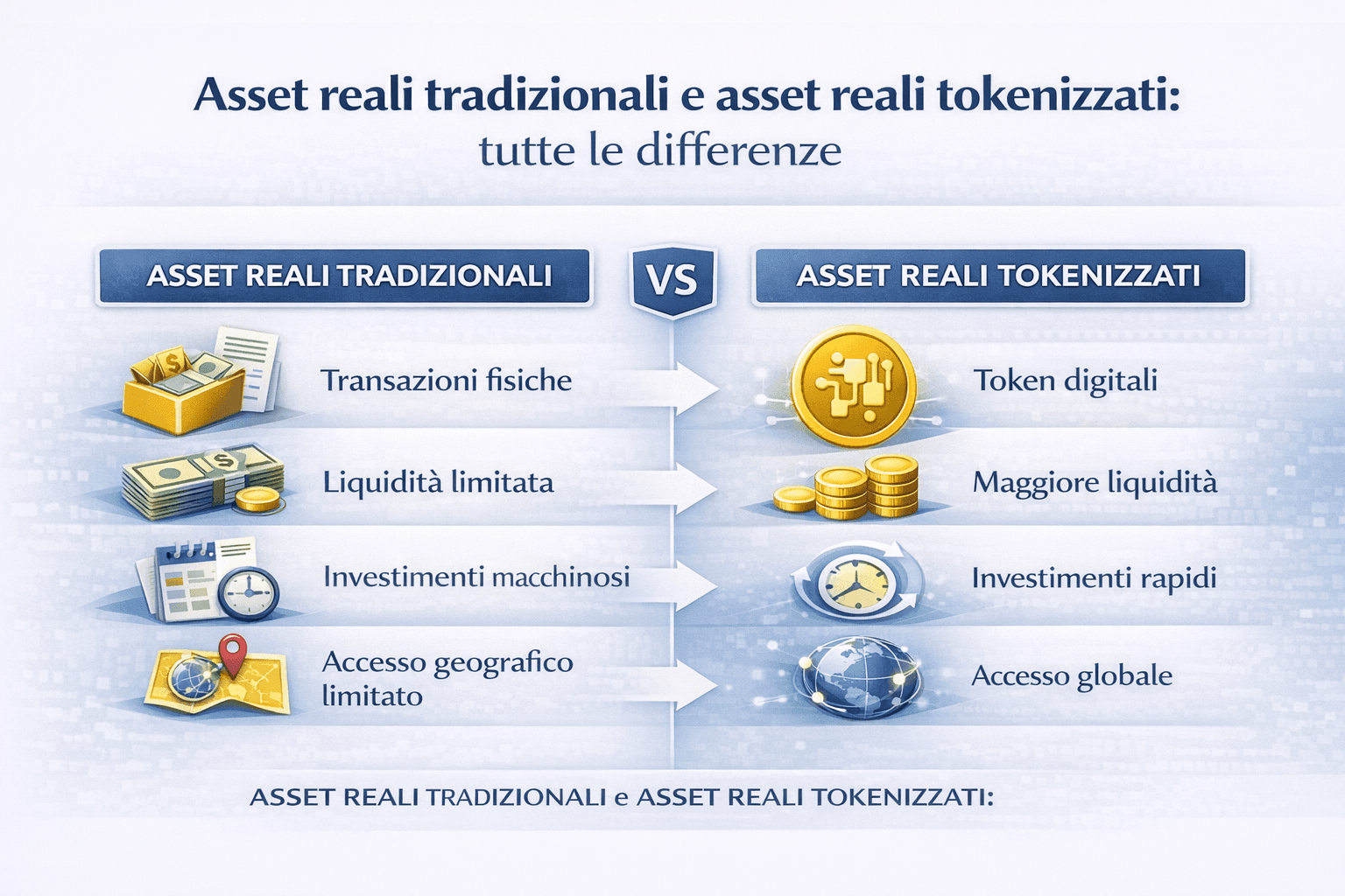 Asset reali tradizionali e asset reali tokenizzati: tutte le differenze