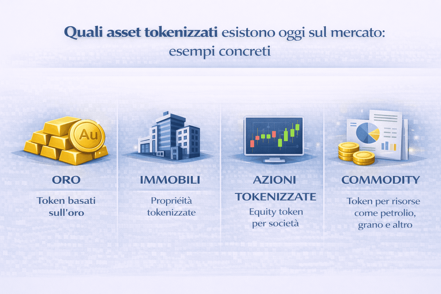 Quali asset tokenizzati esistono oggi sul mercato : esempi concreti