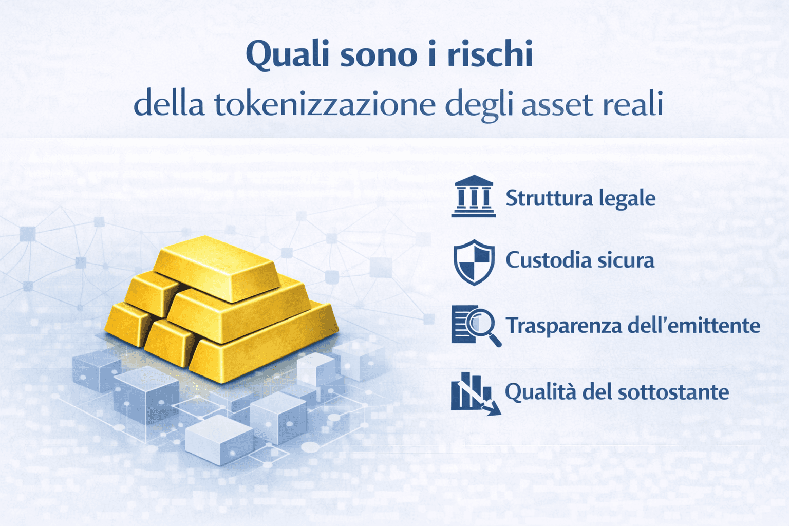 Quali sono i rischi della tokenizzazione degli asset reali
